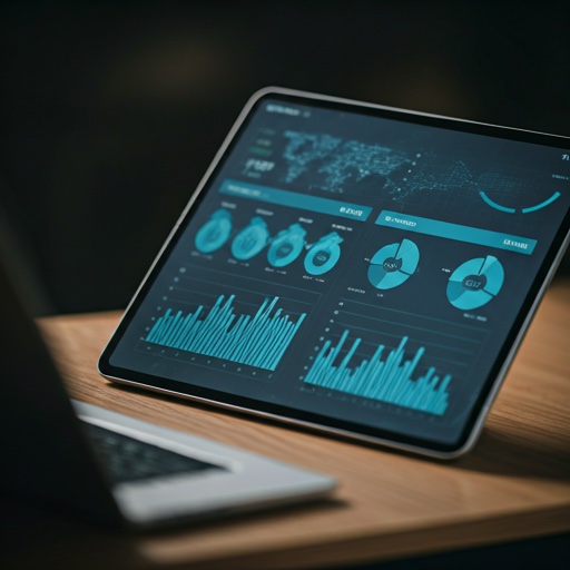 Digital tablet showing smart meter data charts